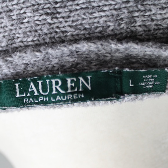 Ralph Lauren Women's Gray Dolman Long Sleeve Boatneck Knit Sweater Size Large - Picture 3 of 7